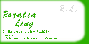 rozalia ling business card